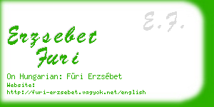 erzsebet furi business card